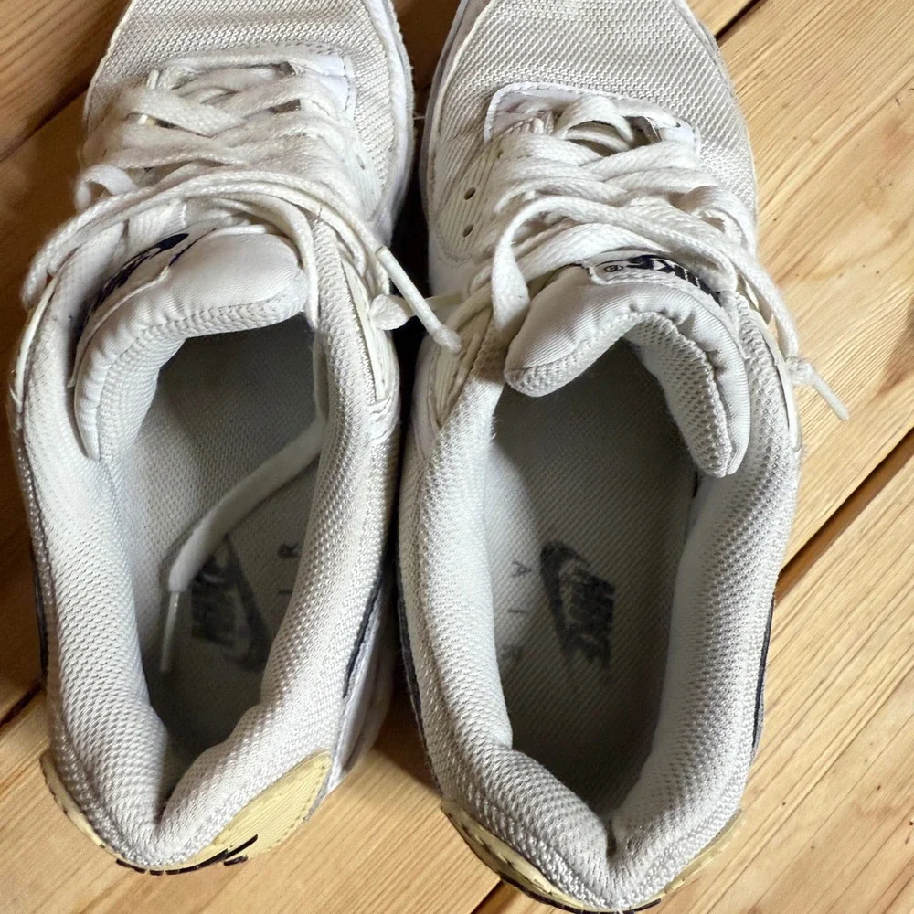 Nike Air Max 90 White Black Men's Casual Athletic Sneakers‎ Shoes Size 9